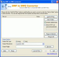 DWF to DWG 2007.1 screenshot